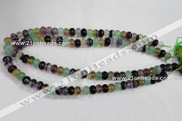 CFL761 15.5 inches 5*8mm rondelle rainbow fluorite gemstone beads