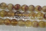 CFL802 15.5 inches 8mm round yellow fluorite gemstone beads