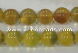 CFL804 15.5 inches 12mm round yellow fluorite gemstone beads