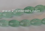 CFL862 15.5 inches 8*12mm rice green fluorite gemstone beads