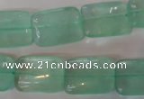 CFL870 15.5 inches 13*18mm rectangle green fluorite gemstone beads