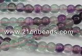 CFL901 15.5 inches 4mm round rainbow fluorite gemstone beads