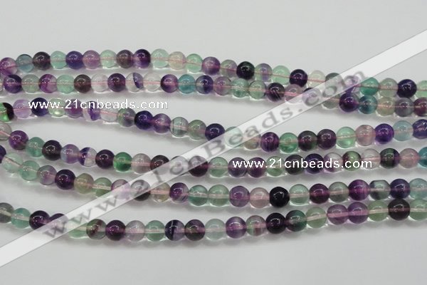 CFL903 15.5 inches 7mm round rainbow fluorite gemstone beads