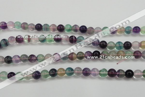 CFL904 15.5 inches 8mm round rainbow fluorite gemstone beads