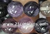 CFL913 15.5 inches 10mm round purple fluorite beads wholesale