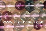 CFL918 15.5 inches 4mm round fluorite gemstone beads