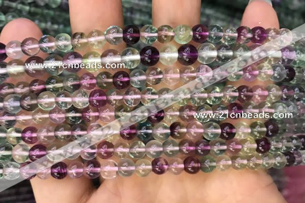 CFL918 15.5 inches 4mm round fluorite gemstone beads