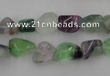 CFL951 15.5 inches 9*12mm nuggets natural fluorite beads wholesale