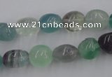 CFL952 15.5 inches 11*12mm nuggets natural fluorite beads wholesale