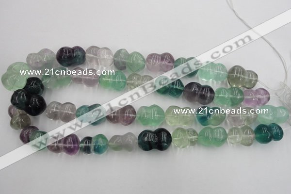 CFL958 15.5 inches 16*22mm peanut-shaped natural fluorite beads