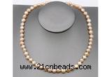 CFN24 8mm - 9mm baroque pink freshwater pearl necklace, 16 - 54 inches