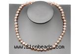 CFN25 8mm - 9mm baroque lavender freshwater pearl necklace, 16 - 54 inches