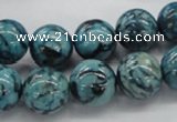 CFS105 15.5 inches 14mm round blue feldspar gemstone beads