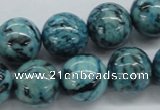 CFS106 15.5 inches 16mm round blue feldspar gemstone beads