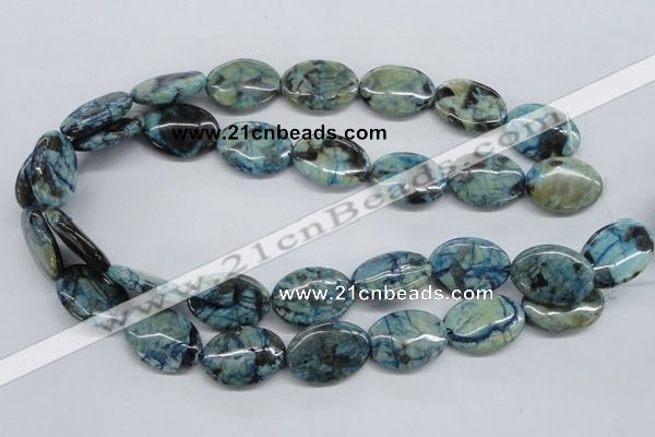 CFS113 15.5 inches 18*25mm oval blue feldspar gemstone beads