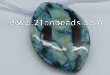 CFS120 35*50mm top-drilled marquise blue feldspar gemstone beads