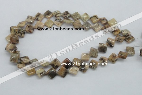 CFS14 15.5 inches 12*12mm diamond natural feldspar gemstone beads