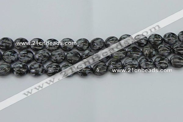 CFS312 15.5 inches 12mm flat round feldspar gemstone beads