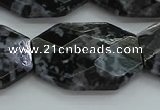 CFS331 15.5 inches 25*35mm faceted freeform feldspar gemstone beads