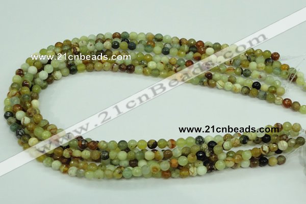 CFW02 15.5 inches 6mm faceted round flower jade beads wholesale