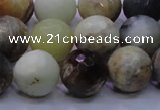 CFW06 15.5 inches 14mm faceted round flower jade beads wholesale