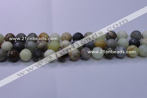 CFW07 15.5 inches 16mm faceted round flower jade beads wholesale