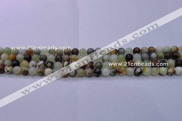 CFW10 15.5 inches 4mm round flower jade beads wholesale