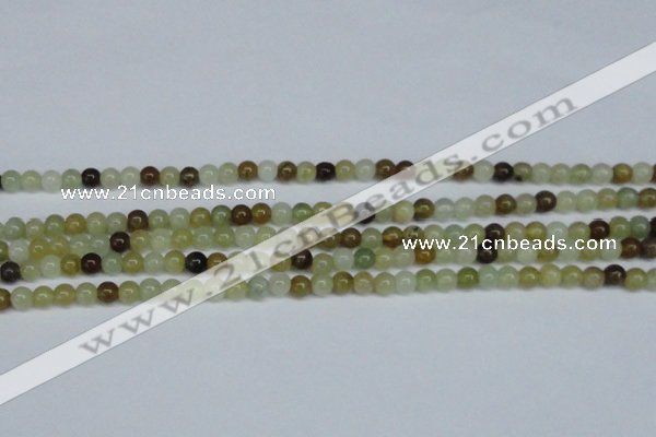 CFW101 15.5 inches 6mm round flower jade gemstone beads