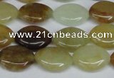 CFW135 15.5 inches 12*16mm marquise flower jade gemstone beads