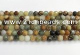 CFW219 15.5 inches 8mm faceted round flower jade beads