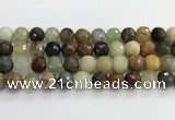 CFW221 15.5 inches 12mm faceted round flower jade beads