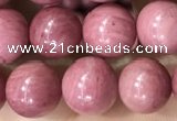 CFW51 15.5 inches 6mm round natural pink wooden jasper beads