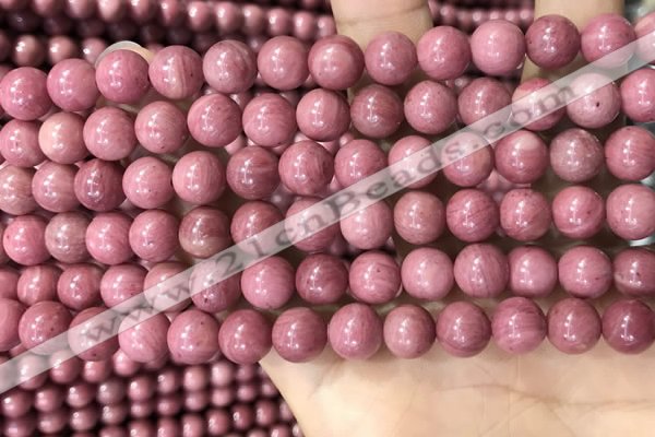 CFW51 15.5 inches 6mm round natural pink wooden jasper beads