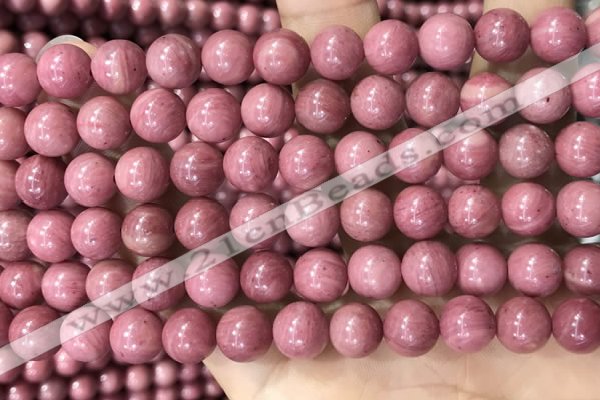 CFW52 15.5 inches 8mm round natural pink wooden jasper beads