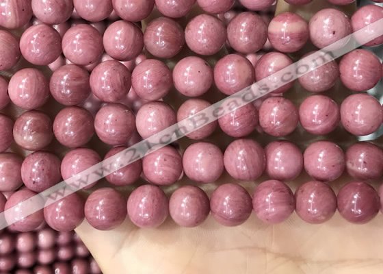 CFW53 15.5 inches 10mm round natural pink wooden jasper beads