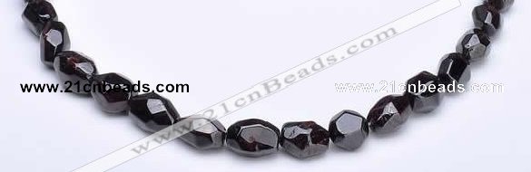 CGA06 10*13mm freeform natural garnet gemstone beads Wholesale