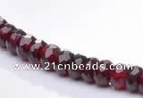 CGA09 4*6mm faceted roundel natural garnet gemstone beads Wholes