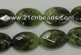 CGA109 15.5 inches 13*18mm faceted oval natural green garnet beads