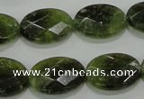 CGA110 15.5 inches 15*20mm faceted oval natural green garnet beads