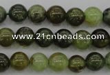 CGA131 15.5 inches 6mm round natural green garnet beads wholesale