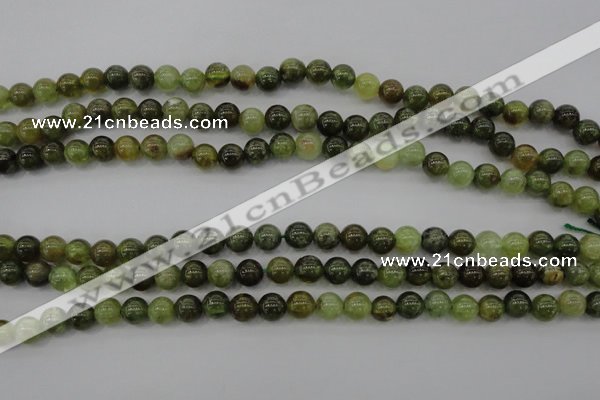 CGA131 15.5 inches 6mm round natural green garnet beads wholesale