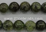 CGA132 15.5 inches 8mm round natural green garnet beads wholesale