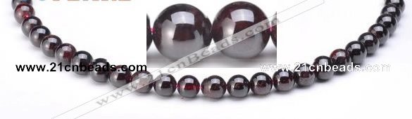 CGA17 4mm round natural garnet gemstone beads Wholesale