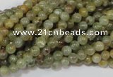 CGA201 15.5 inches 4mm round natural green garnet beads