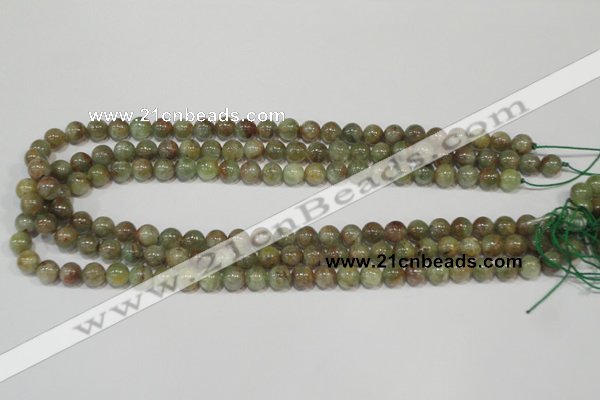 CGA203 15.5 inches 8mm round natural green garnet beads