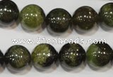 CGA205 15.5 inches 12mm round natural green garnet beads