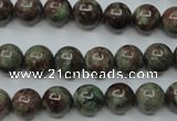 CGA303 15.5 inches 10mm round red green garnet gemstone beads