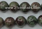 CGA307 15.5 inches 18mm round red green garnet gemstone beads