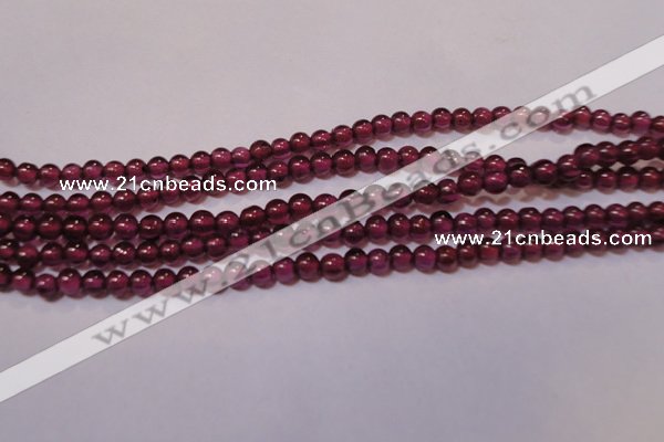 CGA355 15 inches 2mm round natural red garnet beads wholesale