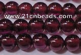 CGA356 15 inches 3mm round natural red garnet beads wholesale